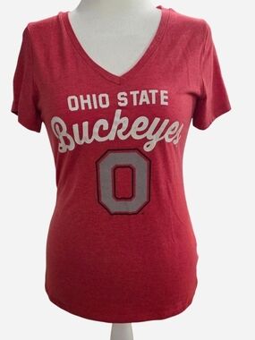 Ohio State Buckeyes Red V-Neck Tee